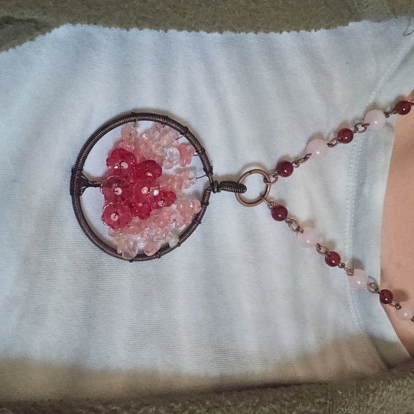 Japenese Apple Blossom Pendant Necklace - Picture 10 of 12